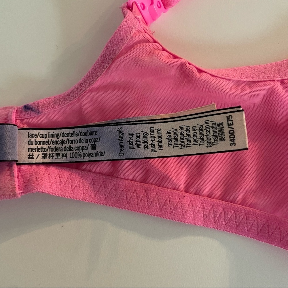 New! Victoria's Secret Dream Angels Wicked Lace Balconette Bra Pink 20077 - Picture 7 of 8